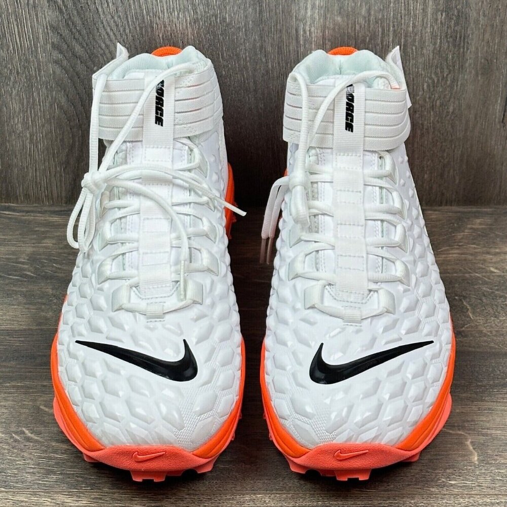 Nike Men Force Savage Pro 2 Shark Football Cleats W/Orange BV5448-100 SIZE16